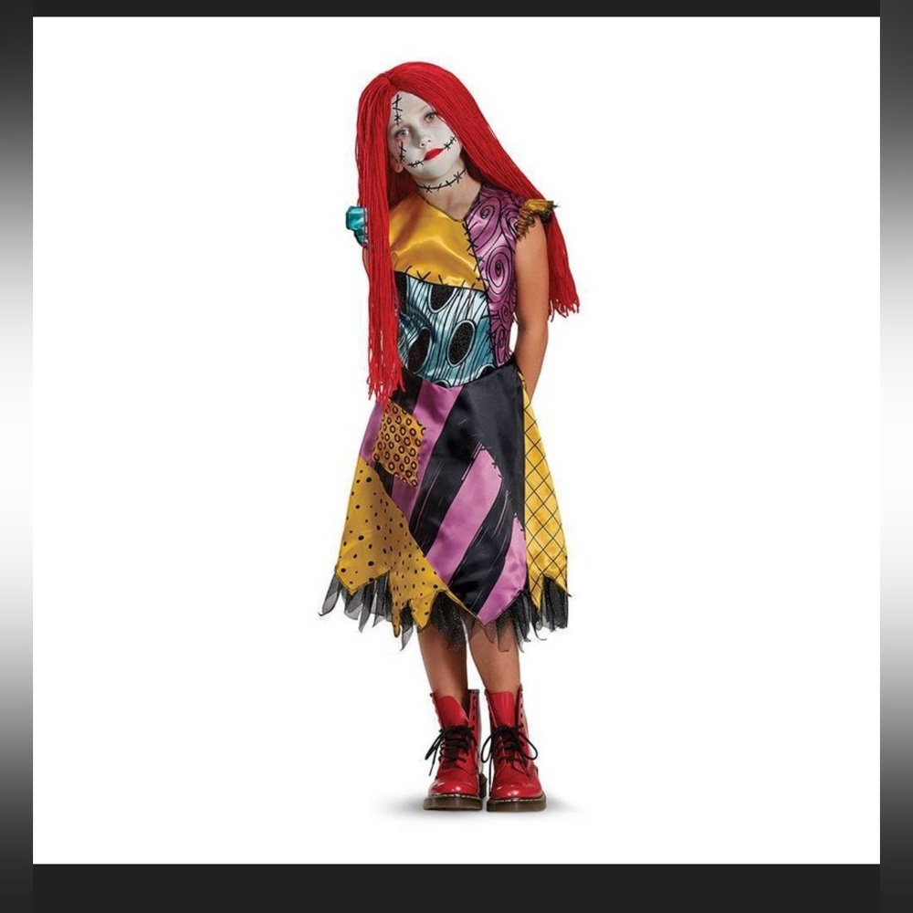 Nightmare before Christmas-Vibrant Patchwork Big Kids Sally -Halloween Costume